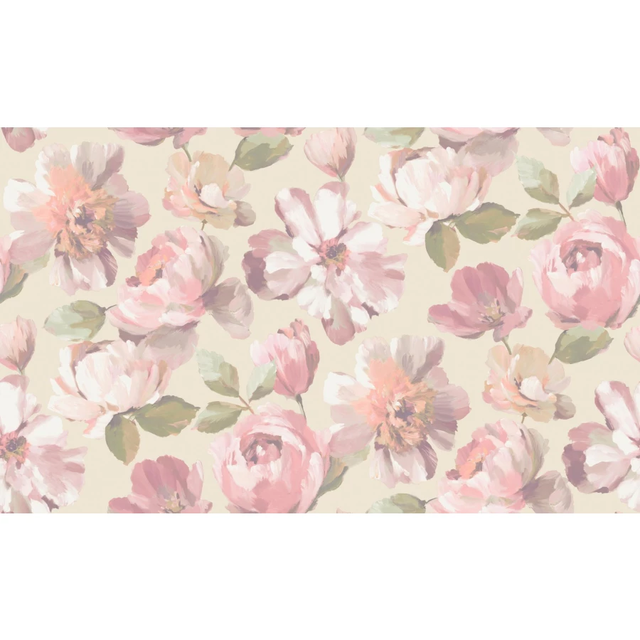 Обои винил на флизелине Grandeco Universe 5 Светло коричневый Темно бежевый Светло розовый Розовый Белый Зеленый UI 3104 10,05х1,06 м