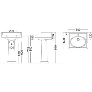 Раковина Kerama Marazzi Pompei подвесная мебельная 60 белая глянцевая PO.wb.60