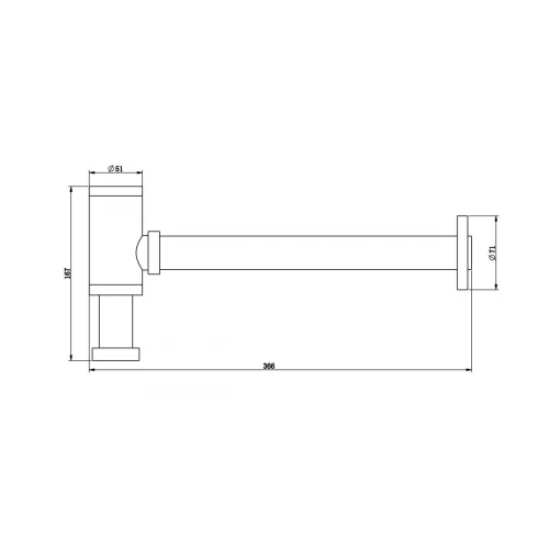 Сифон Bronze de Luxe для раковины чёрный 201B