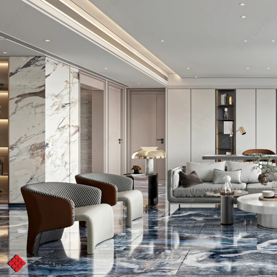 Керамогранит SotGres Antarctic глянцевый с двойной полировкой 08B-038 120х60 см