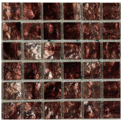 Стеклянная мозаика Art&Natura Murano Specchio 11 10x10 глянцевая коричневая MS11-10x10N 30х30 см