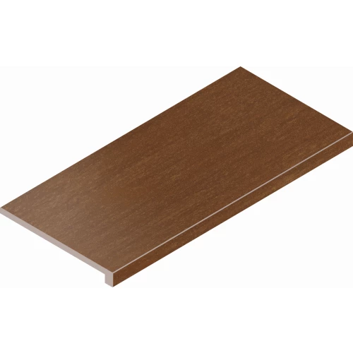 Ступень фронтальная из керамогранита Italon Серфейс Кортен / Surface Corten матовая коричневая 620070000679 60х33 см