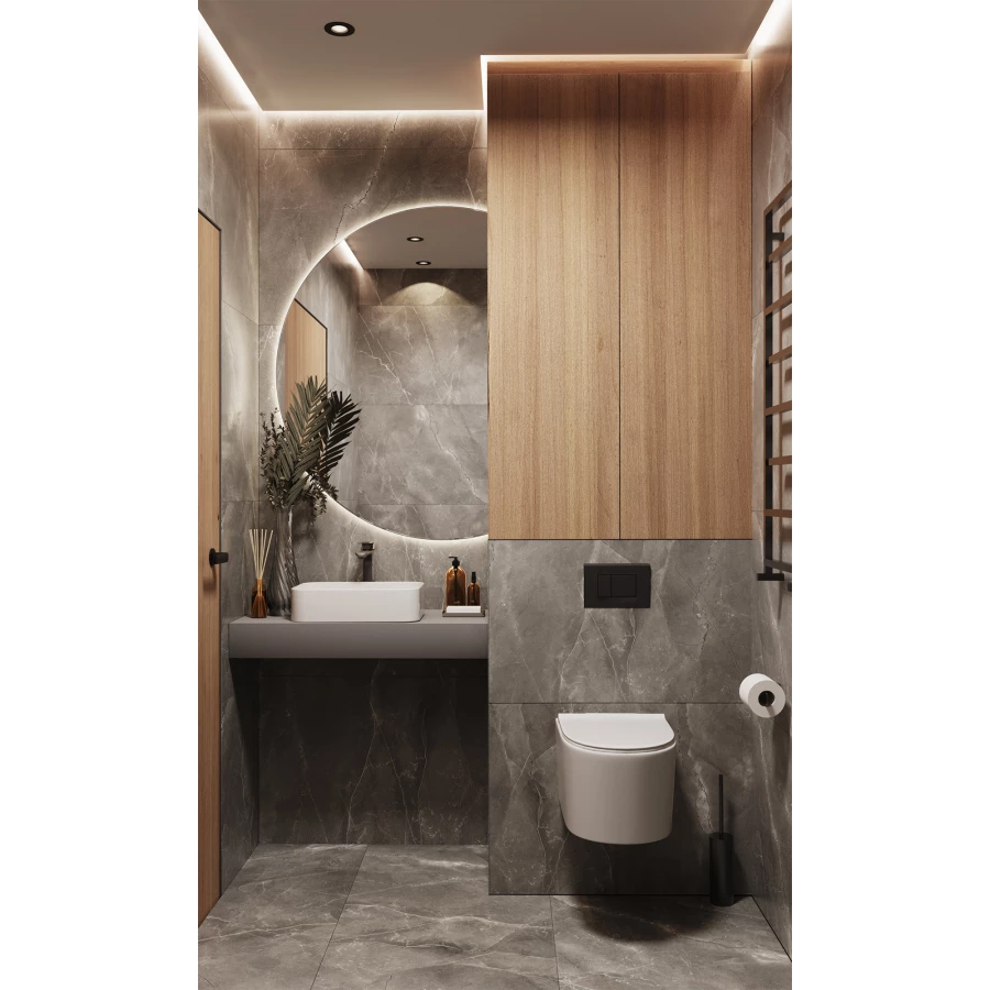 Керамогранит Arcadia Ceramica Pulpis Nero Carving серый CR4002-A 120х60 см