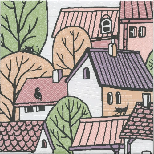 Декор Kerama Marazzi Городок 2 матовый розовый OS/A225/5009 20x20 см