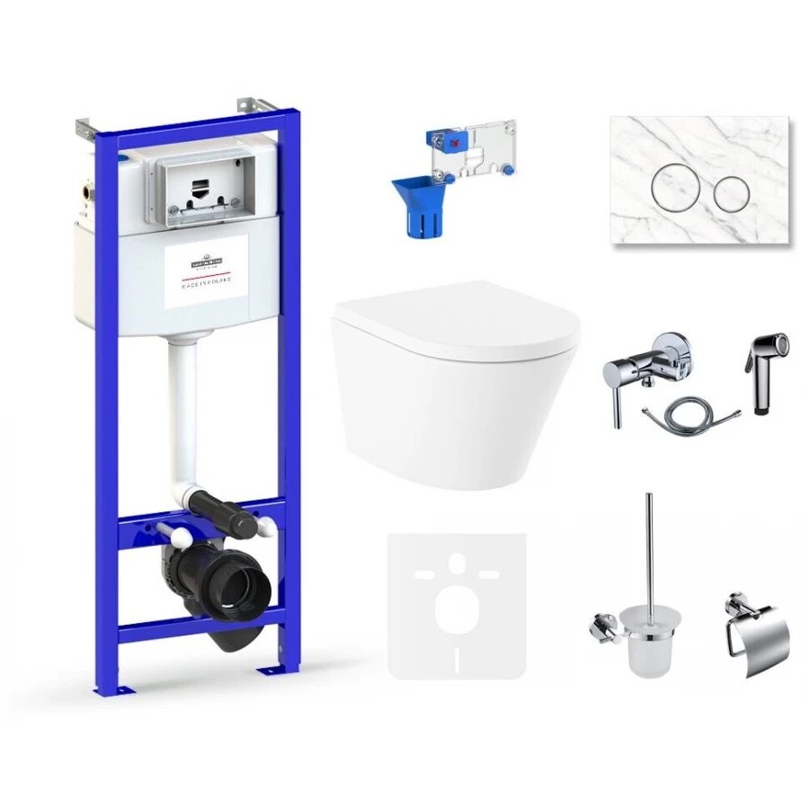 Унитаз Lavinia Boho Relfix Biore Compacto Rimless 75110619 (комплект 10 в 1)