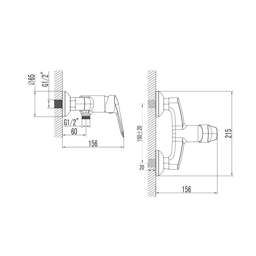 Смеситель для душа Iddis Torr TORSB00i03 хром