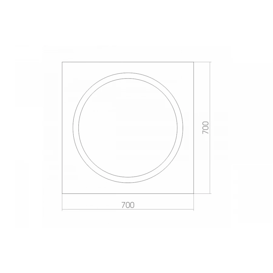 Зеркало с подсветкой MixLine Меридиан 529386 70х70 см