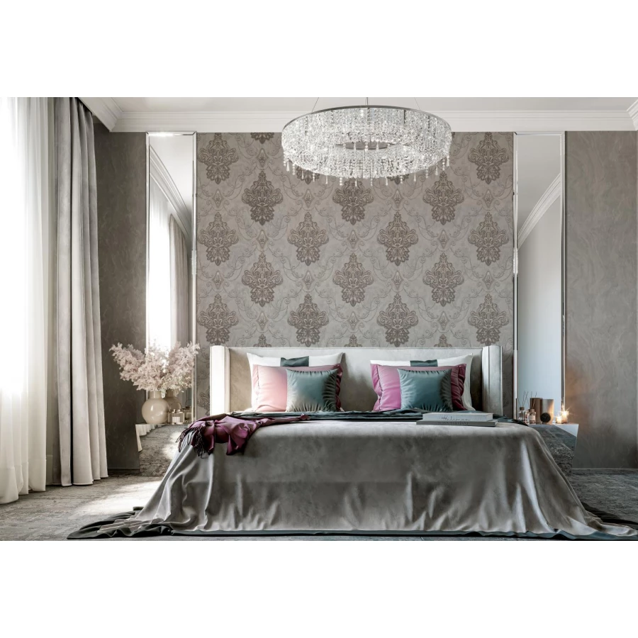 Обои флизелиновые Palitra Life Geneva Палитра серые PL72176-46 1,06х10,05 м