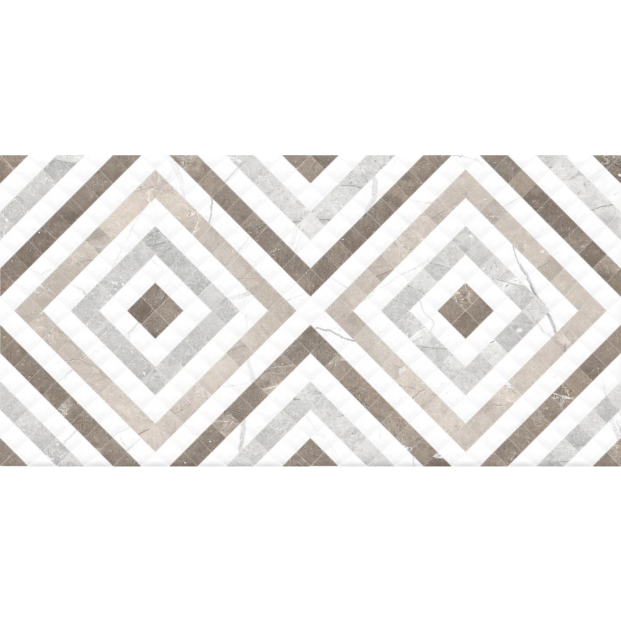 Плитка облицовочная Global Tile Siluet орнамент GT123VG белый 50*25 см