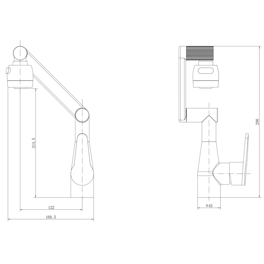 Смеситель для кухни умывальника PLStart хром PL4010