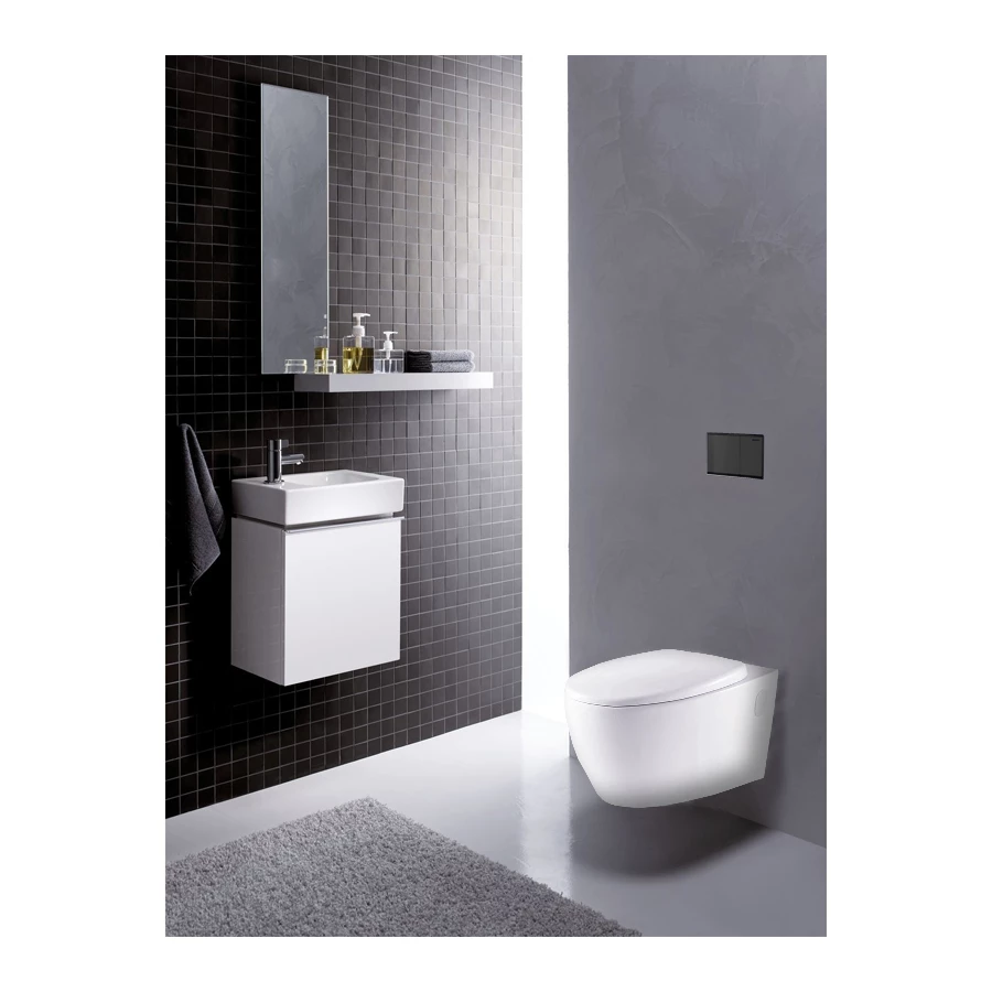 Унитаз подвесной Azario Deya безободковый с сиденьем микролифт AZ-2115 57х39х35.5 см