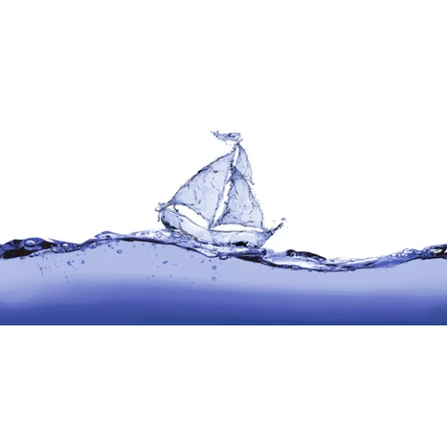 Декор Cersanit DeepBlue Кораблик DB2G052D белый, синий 20х44