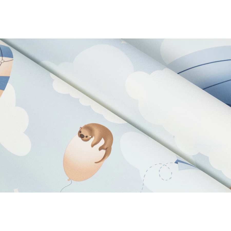 Обои флизелиновые Palitra Home Zoo Child HomeColor голубые HC72270-16 1,06х10,05 м