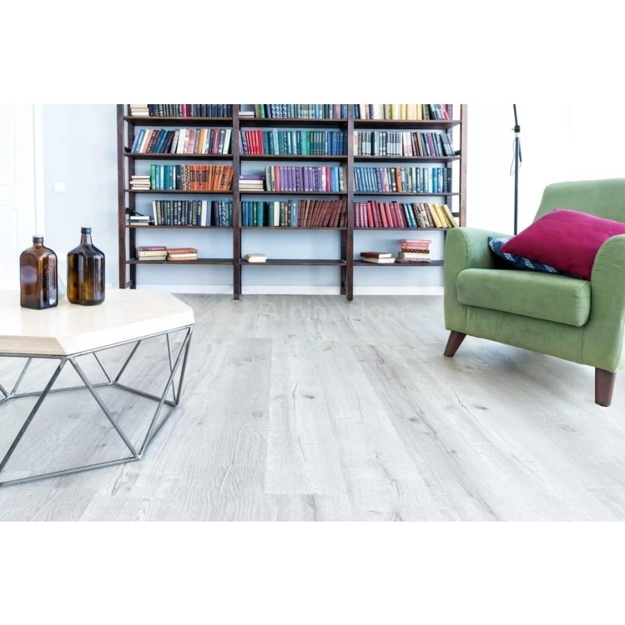 Каменный SPC ламинат Alpine Floor Real Wood синхронное тиснение Дуб Verdan ECO 2-4 43 класс 6 мм 2.23 кв.м 122х18.3 см