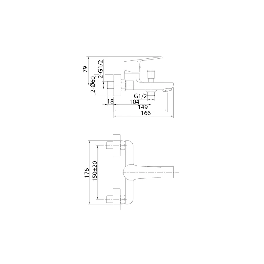 Смеситель для ванны и душа Milardo Helic HELSB00M02 хром