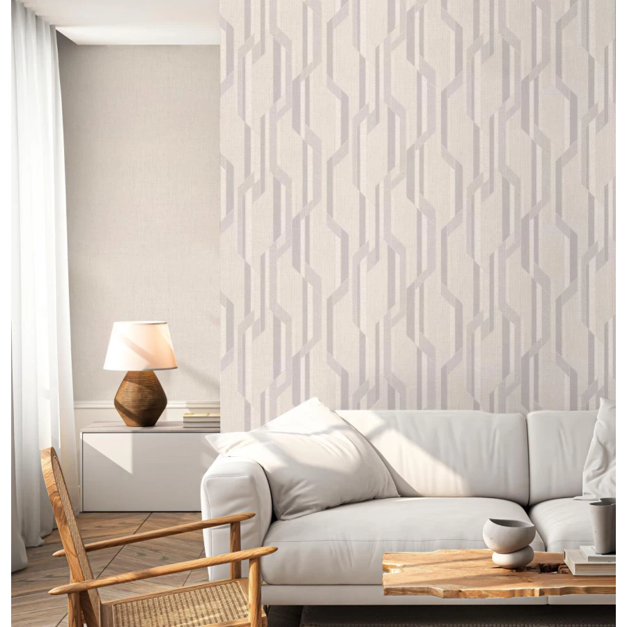Обои флизелиновые Palitra Home Intriga HomeColor серые HC31213-14 1,06х10,05 м
