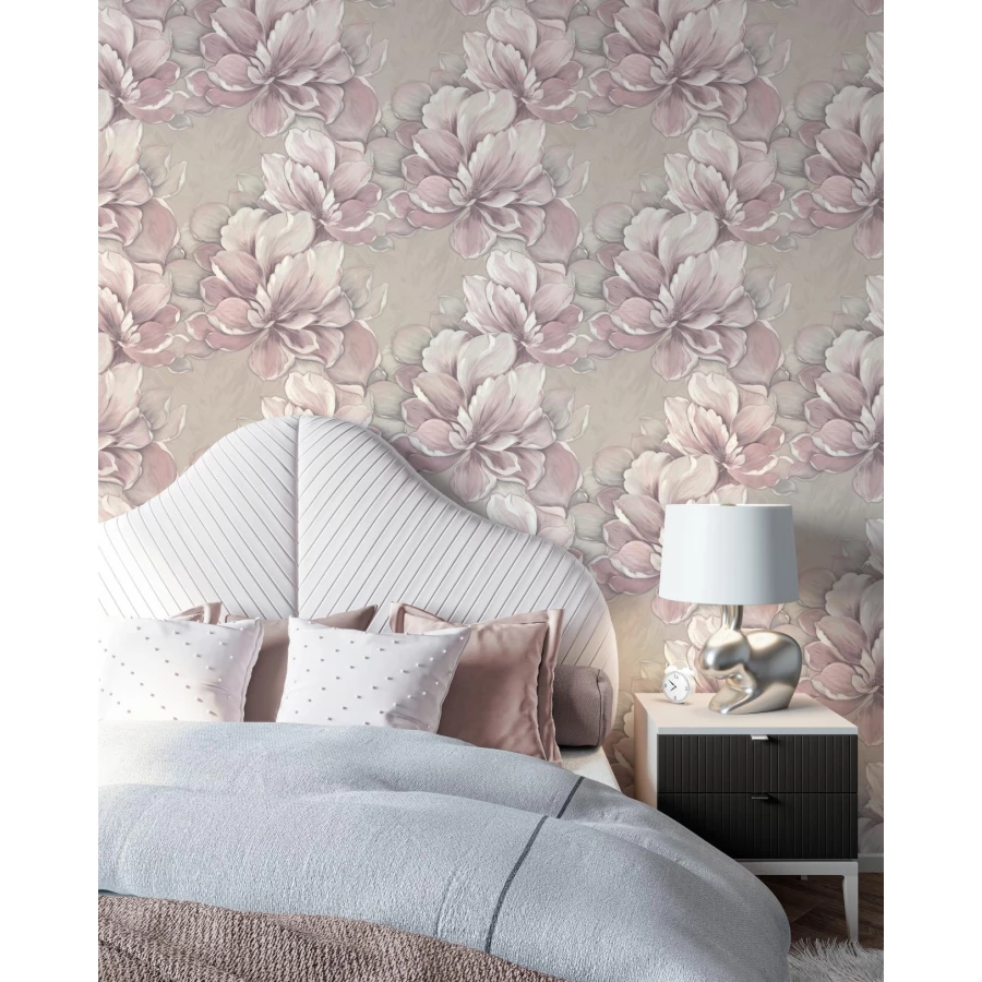 Обои флизелиновые Palitra Life Lorena серые PL72373-25 1,06х10,05 м