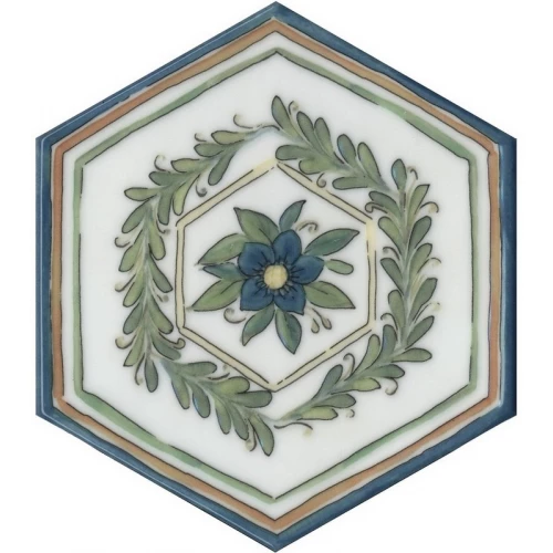 Плитка настенная Kerama Marazzi Флорентина 1 Декор глянцевый синий VT\A536\24035 23,1х20 см