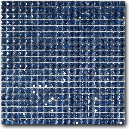 Стеклянная мозаика Art&Natura Crystall сетка 15x15x5 глянцевая голубая crystall11 32,7х32,7 см
