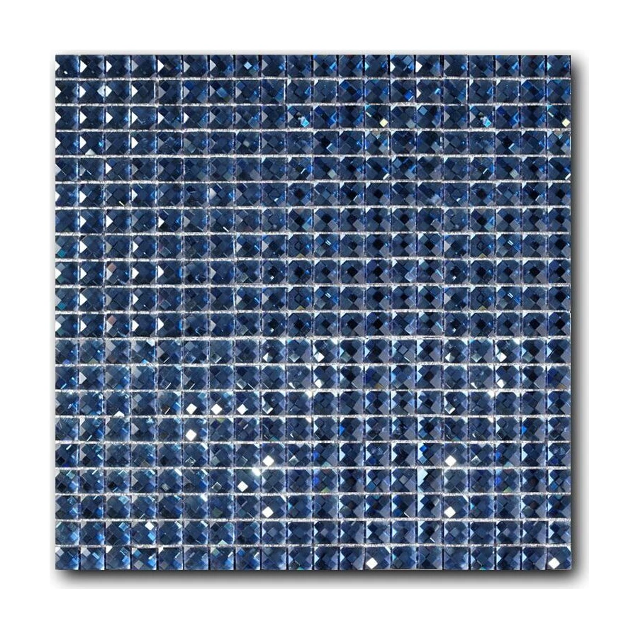 Стеклянная мозаика Art&Natura Crystall сетка 15x15x5 глянцевая голубая crystall11 32,7х32,7 см