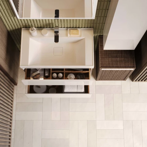 Тумба Briz Импресс глянцевая белая 70 см