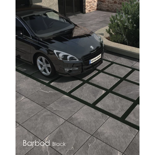 Керамогранит Meili Ceramica Barbod Black матовый черный 60х60 см