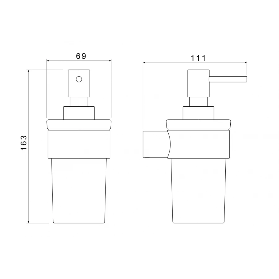 Дозатор Aquatek Лира матовый черный AQ4405MB
