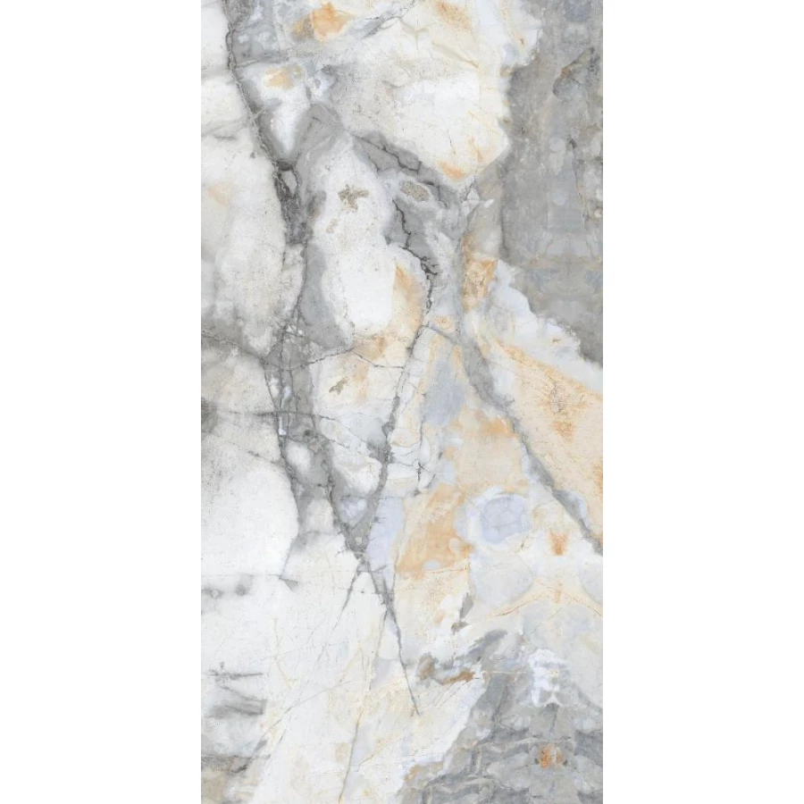 Керамогранит Italica Tiles E-13118 Titan Grafito Polished глянцевый серый ITL73101 120х60 см