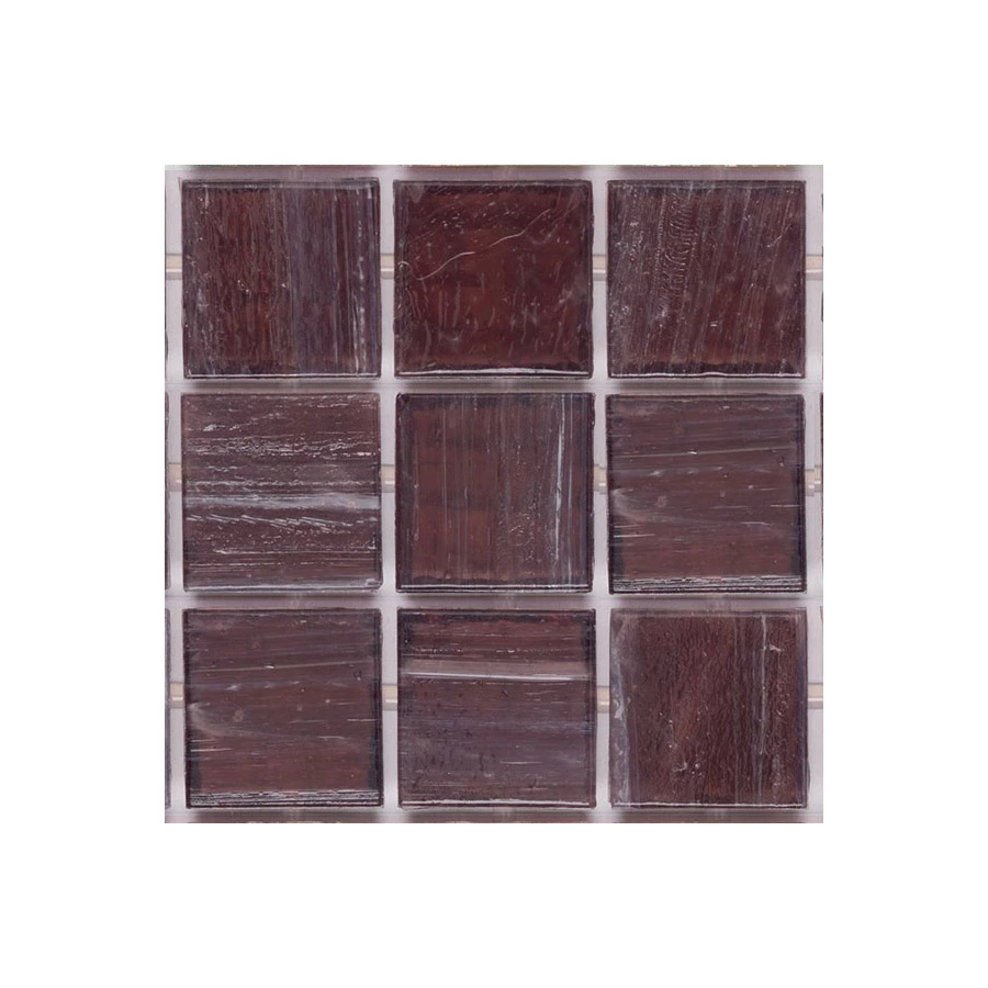 Мозаика стеклянная Trend Brillante Opale 227 с авантюрином 2x2 на бумаге глянцевая баклажановая Br227 31,6х31,6 см