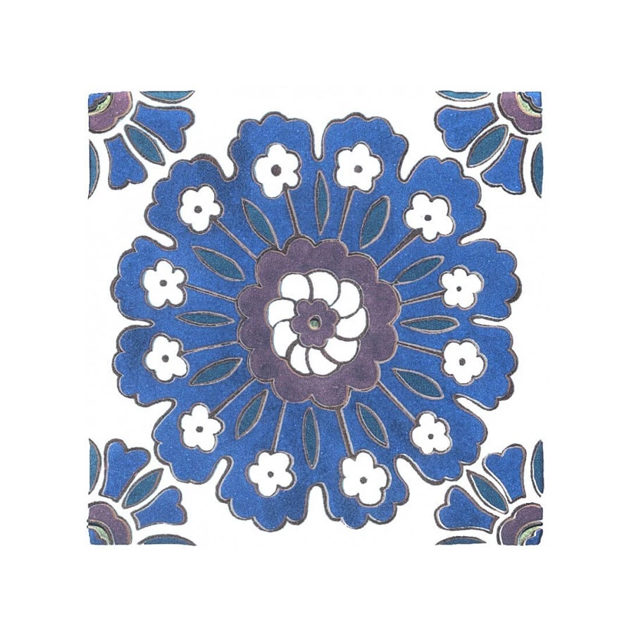 Плитка настенная Kerama Marazzi Альба Декор глянцевый синий 9,9х9,9 см