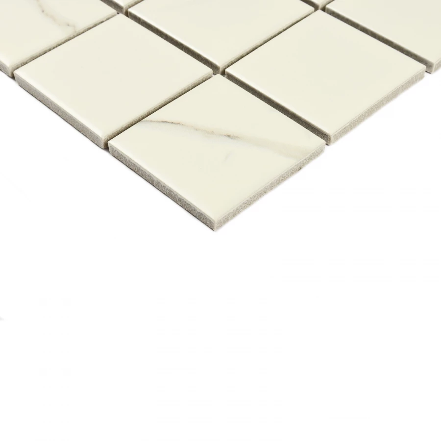 Мозаика Bonaparte Керамогранитная мозаика Carrara-48 48х48 матовая бело-серая 30,3х30,3 см