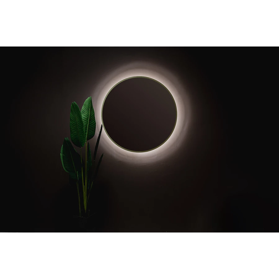 Зеркало Azario Monaco-gold бесконтактный сенсор золотая рамка LED-00002767 d100 см