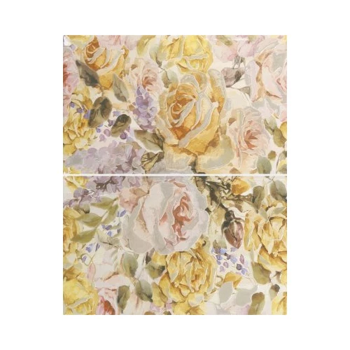 Панно Шахтинская плитка Розмари коралловый 01 50х40