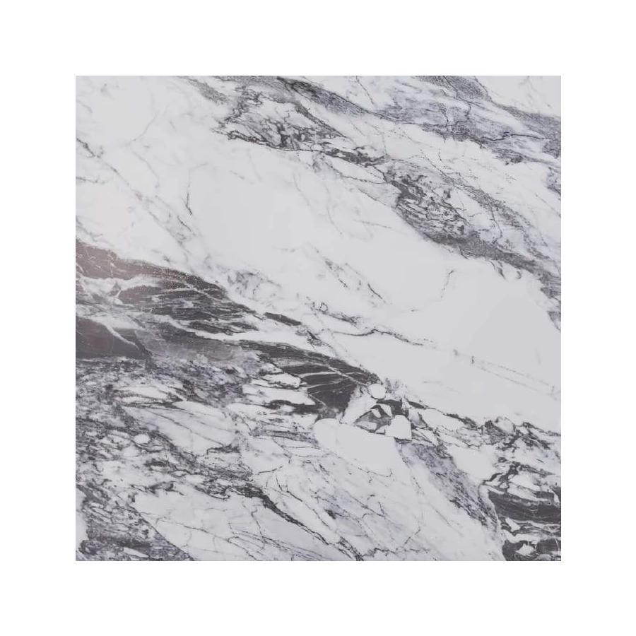 Керамогранит Planet Ceramics UK-860 глянцевый с золотом бело-серый 80х80 см