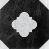 Керамогранит Monopole Флоренция Найт Декор / Florencia Night Decor матовый черно-белый 22,3x22,3 см