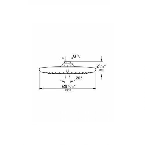 Верхний душ Grohe Tempesta 250 круглый низ хром верх белый хром 26666000