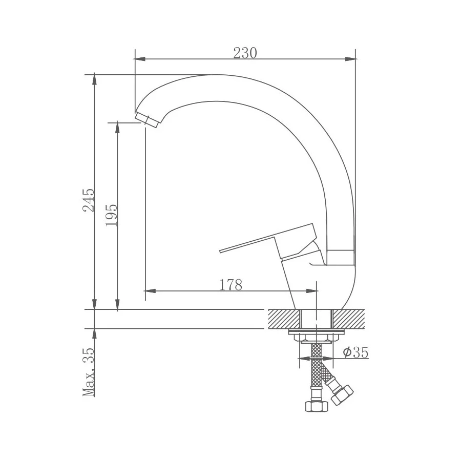 Смеситель для кухни Haiba HB41801-2