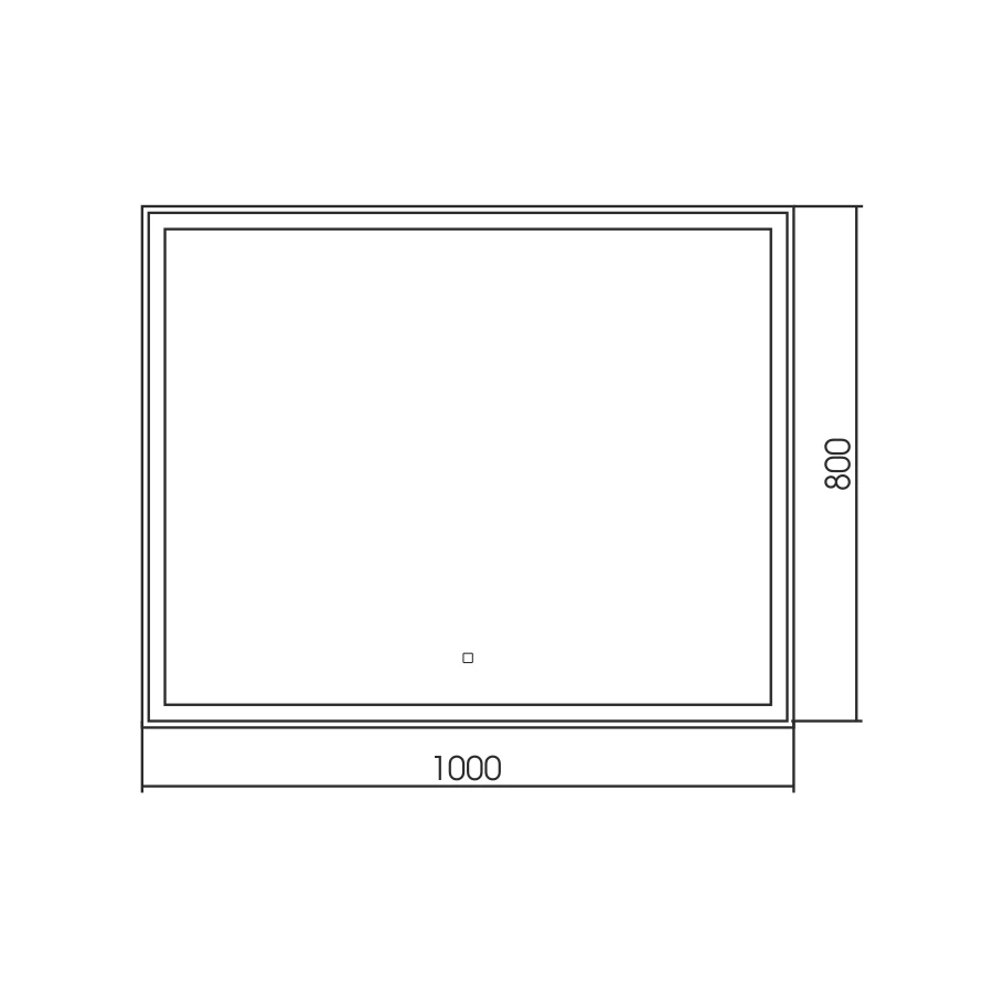Зеркало Azario Ливия Led-подсветка с диммером сенсорный выключатель ФР-1526 100х80 см