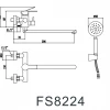 Смеситель Fmark для ванны FS8224