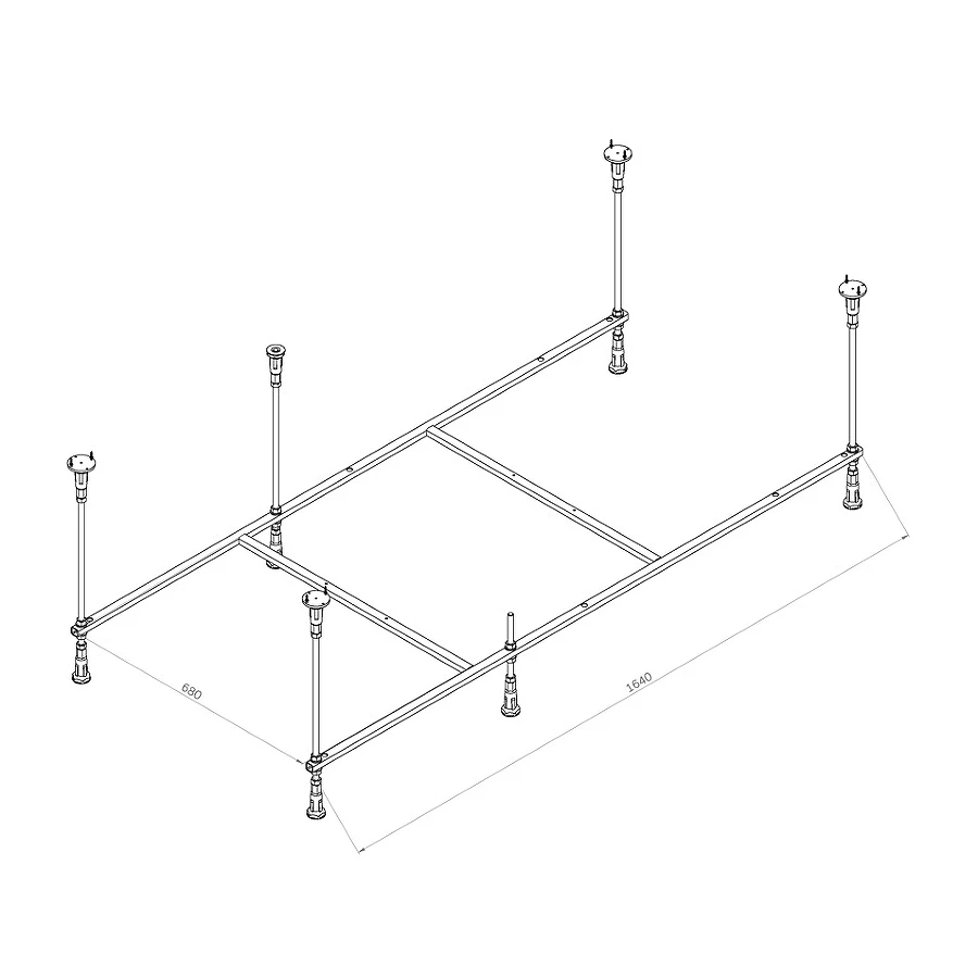 Каркас для ванны Am Pm Func W84A-170-080W-R 170х80 см