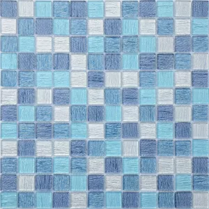 Стеклянная мозаика LeeDo Ceramica Royal Jacquard голубой 29,8x29,8 см