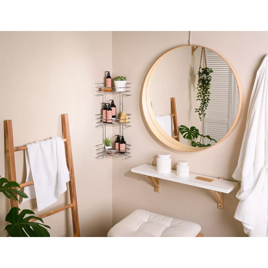 Полка угловая ЧМЗ Новые горизонты 503-006-01 хром 22,5х22,5х65,3 см