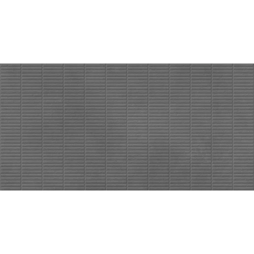 Керамогранит LCM Невел темно-серый чип / Nevel Graphite Chip матовый карвинг 60120NEV07M 120х60 см