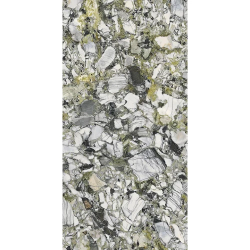 Керамогранит Ariostea Ultra Marmi Luxury White Lucidato Shiny 6 мм глянцевый серо-зеленый UM6L300675 300х150 см