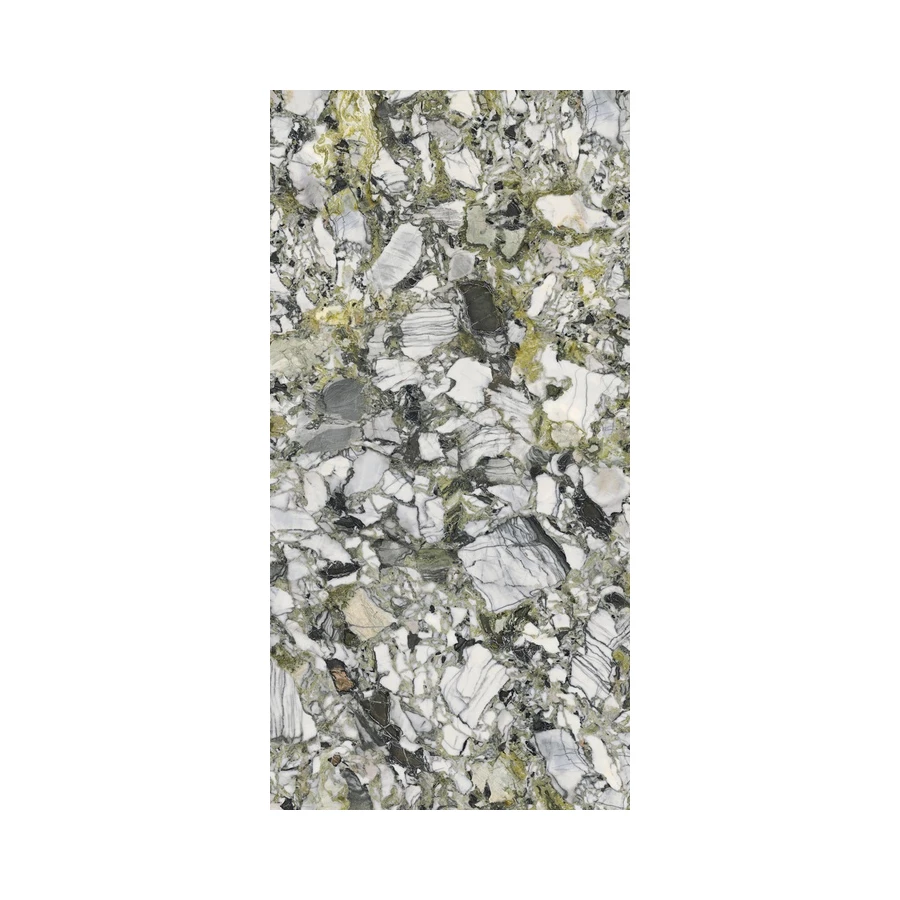 Керамогранит Ariostea Ultra Marmi Luxury White Lucidato Shiny 6 мм глянцевый серо-зеленый UM6L300675 300х150 см