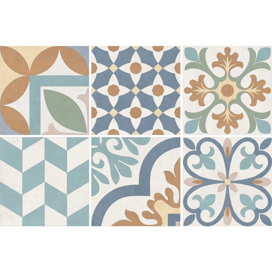 Керамогранит New Trend Design Art Mix 4 матовый многоцветный GP2020DMX55 20х20 см