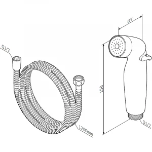 Смеситель Am Pm X-Joy монтируемый в стену с гигиеническим душем F40H85A00