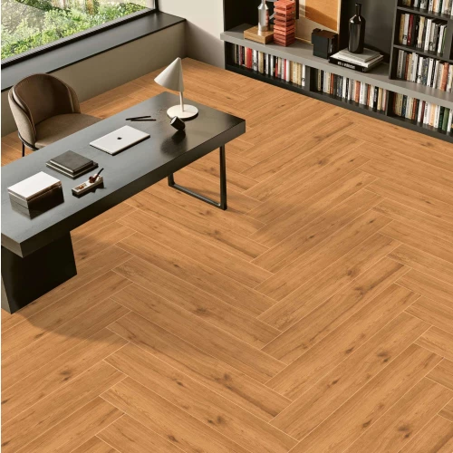 Керамогранит Belleza Washed Natural карвинг матовый коричневый 120х20 см