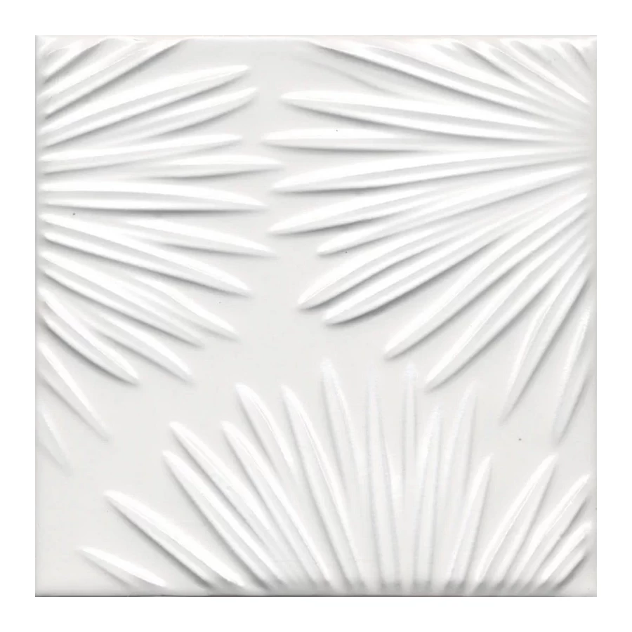 Плитка настенная Kerama Marazzi Агдаль 4 Декор структура матовый белый KMD2SFE001BN 15x15 см