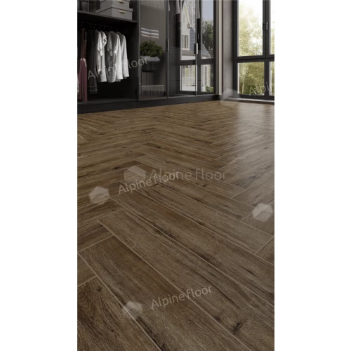 Ламинат Alpine Floor Herringbone Дуб Бордо LF102-10 33 класс 8 мм 2.2034 кв.м 60.6х10.1 см
